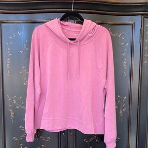 Athleta Seasoft cropped Soft Pink Hoodie size XL